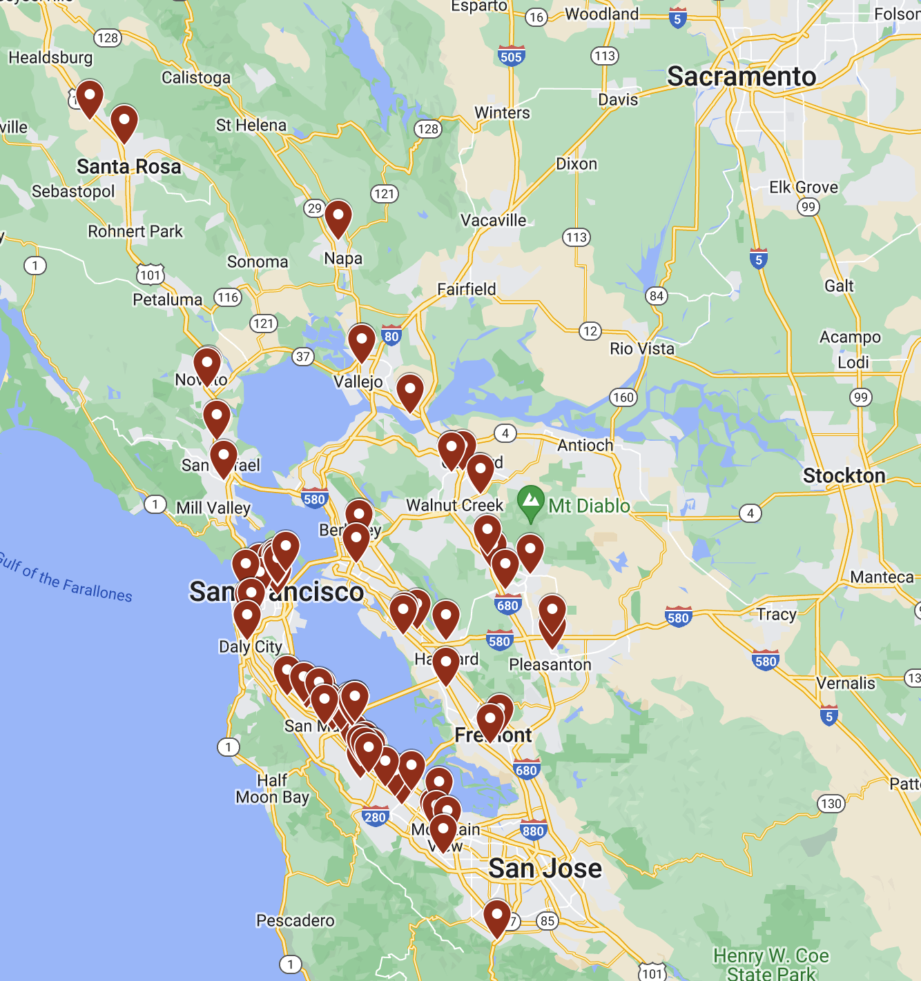 map of baysideRP projects
